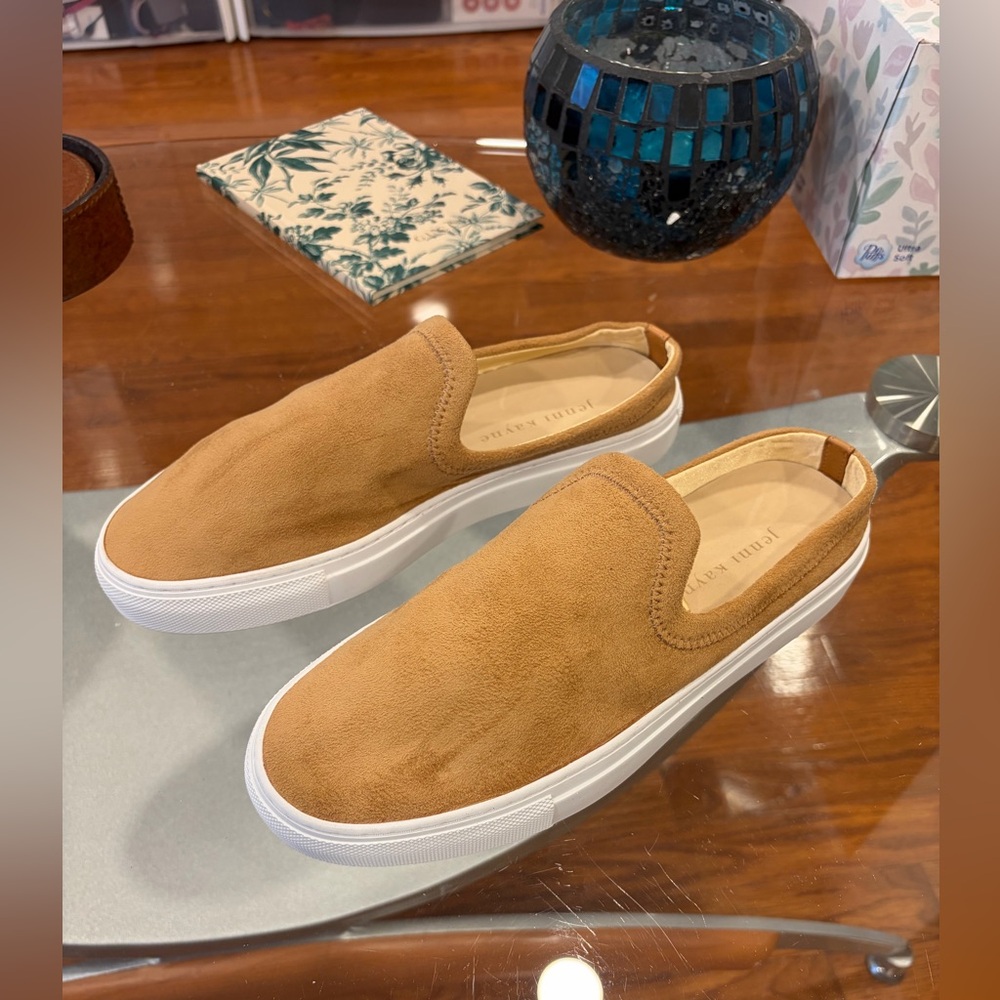 Jenni Kayne Suede Slider Sneaker in Honey EU 39 / 9 NWOB